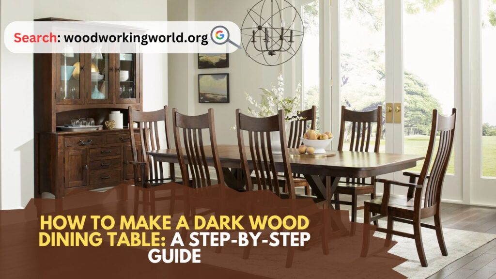 How to Make a Dark Wood Dining Table: A Step-by-Step Guide