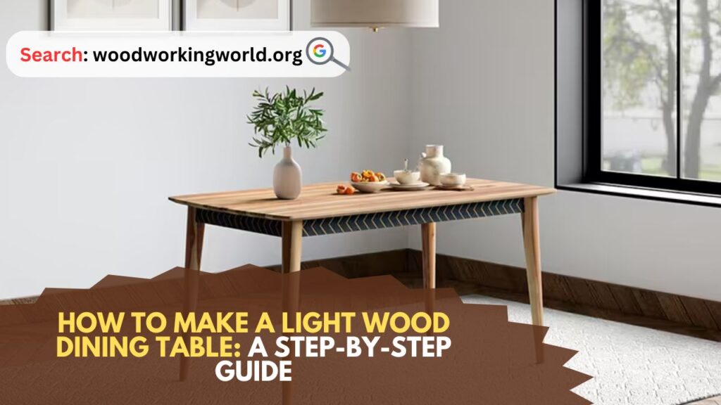 How to Make a Light Wood Dining Table: A Step-by-Step Guide