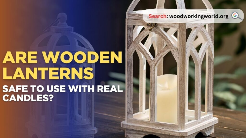 Are wooden lanterns safe to use with real candles?