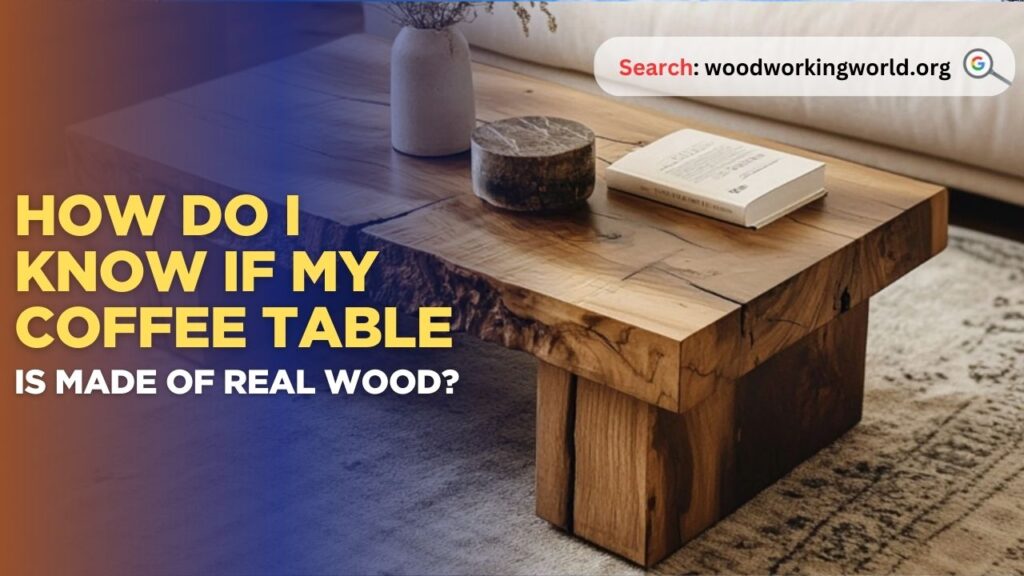 How do I know if my coffee table is made of real wood?