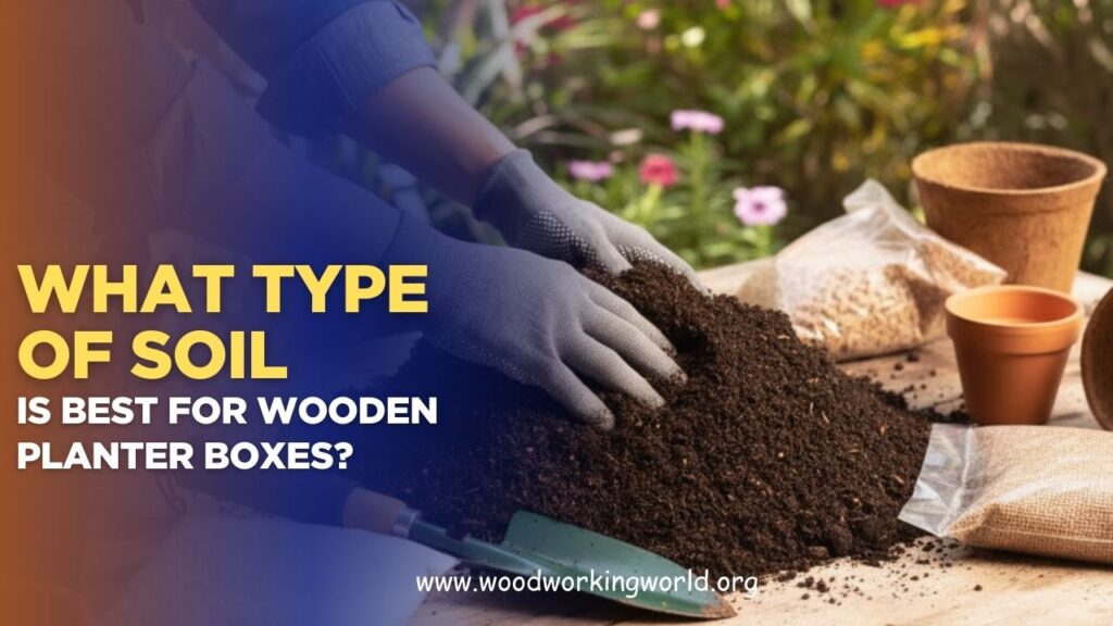 What type of soil is best for wooden planter boxes?