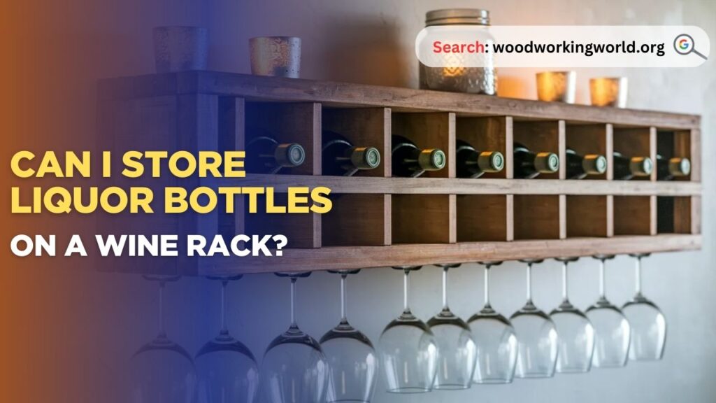 Can I store liquor bottles on a wine rack?