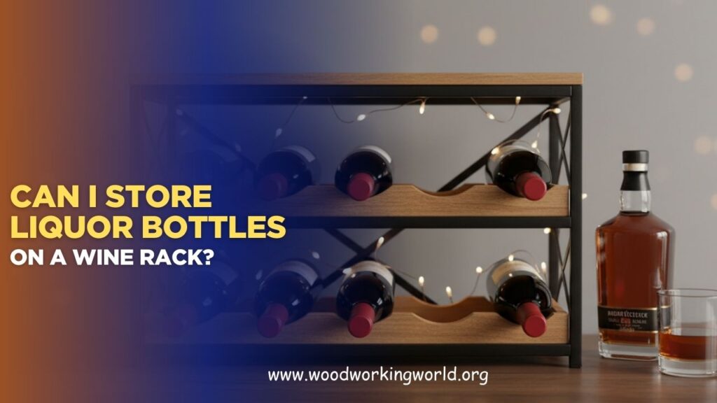 Can I store liquor bottles on a wine rack?