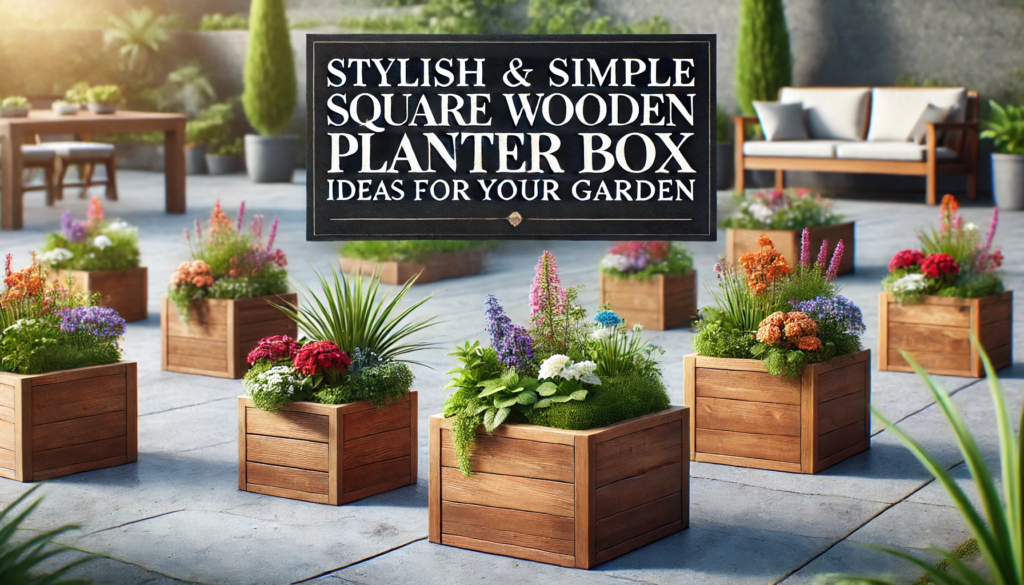 Stylish and Simple Square Wooden Planter Box Ideas for Your Garden