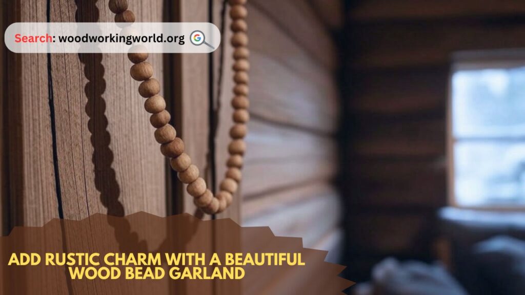 Add rustic charm with a beautiful wood bead garland