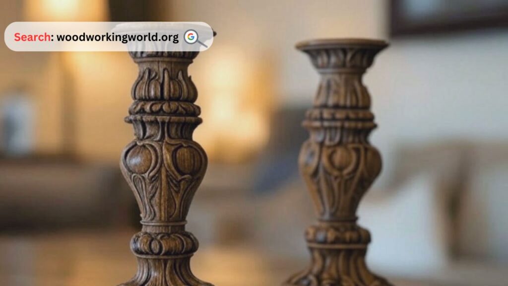 Beautiful wooden pillar candle holders for timeless elegance