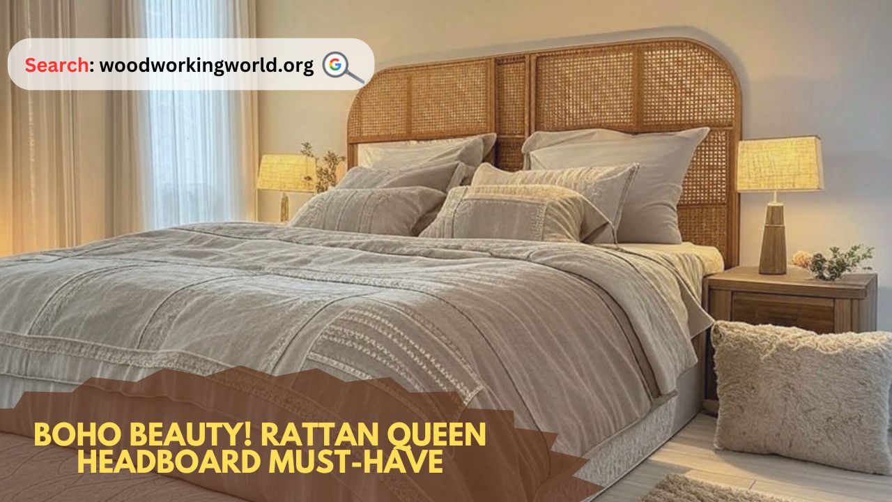 Boho Beauty! Rattan Queen Headboard Must-Have
