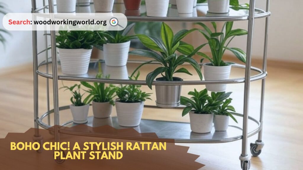 Boho Chic! A Stylish Rattan Plant Stand