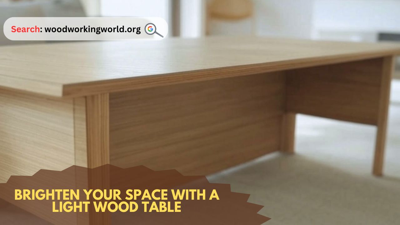 Brighten your space with a light wood table