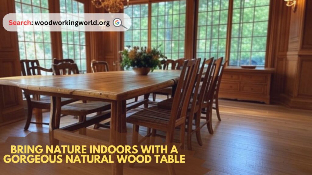 Bring nature indoors with a gorgeous natural wood table