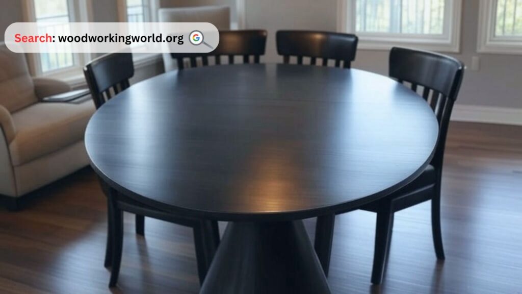 Charming solid wood round dining table for intimate meals