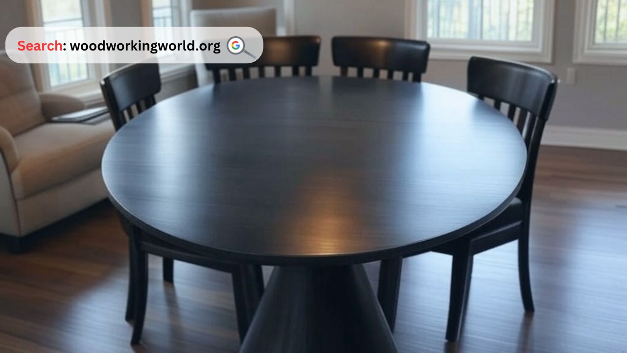 Charming solid wood round dining table for intimate meals