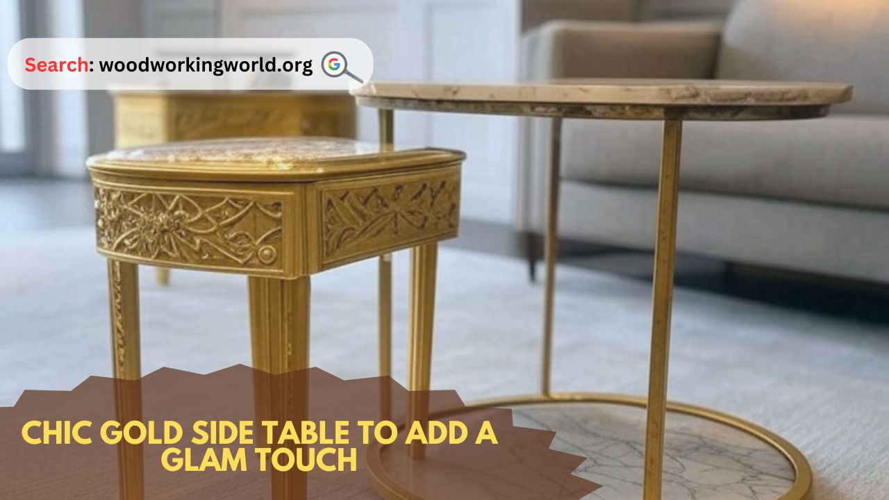 Chic gold side table to add a glam touch