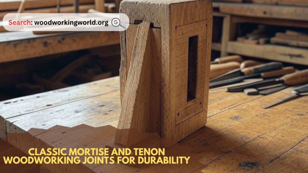 Classic mortise and tenon woodworking joints for durability
