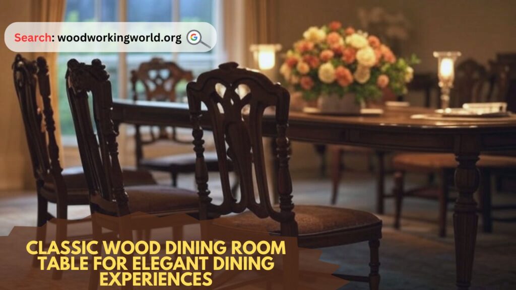 Classic wood dining room table for elegant dining experiences