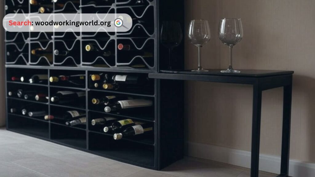 Compact countertop wine rack for easy access