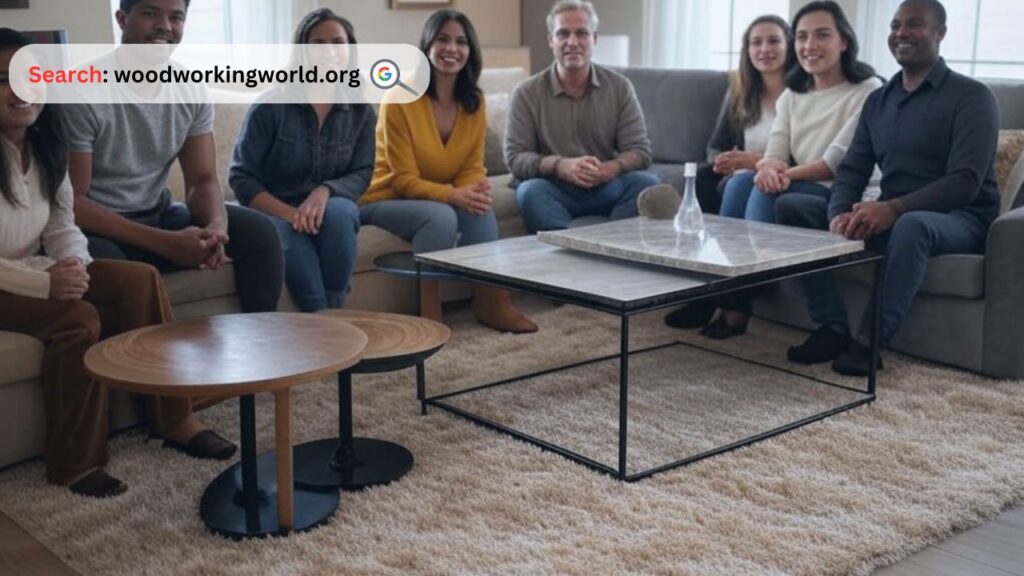 Compact small round side table for tight spaces