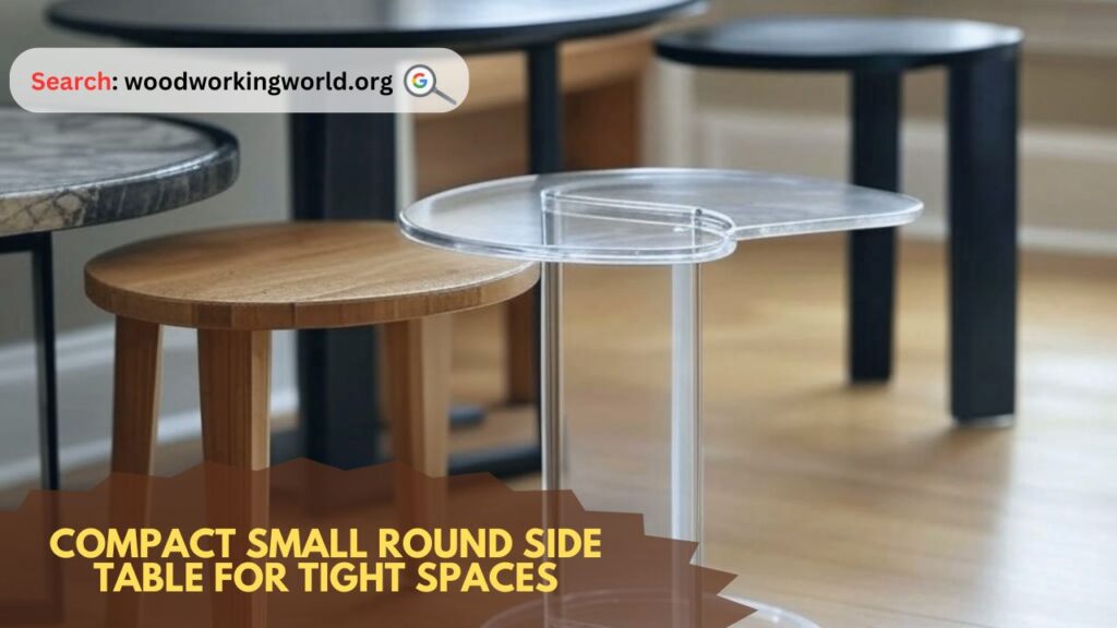 Compact small round side table for tight spaces
