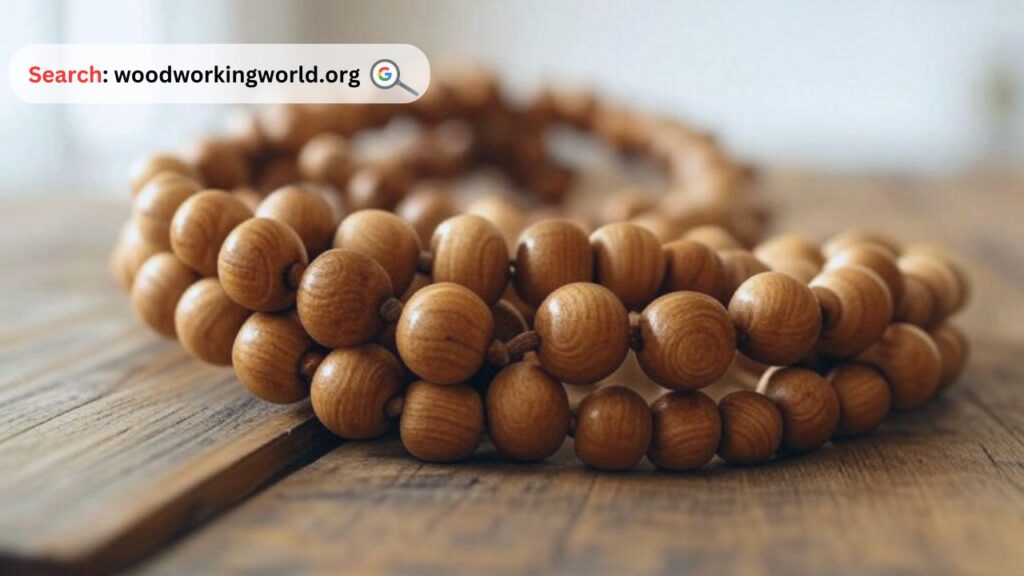 Craft unique decor with wooden beads for garland