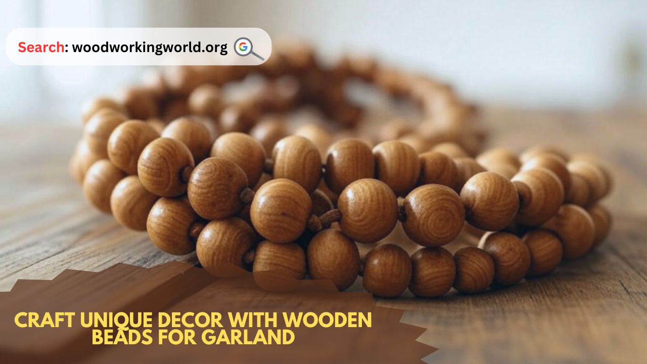 Craft unique decor with wooden beads for garland