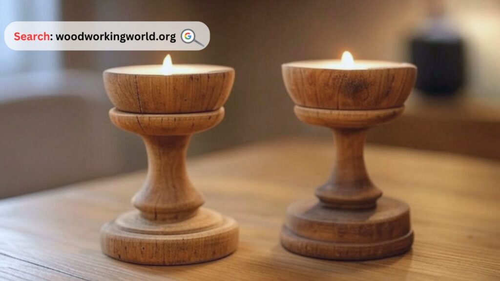 Create your own DIY wooden candle holders easily