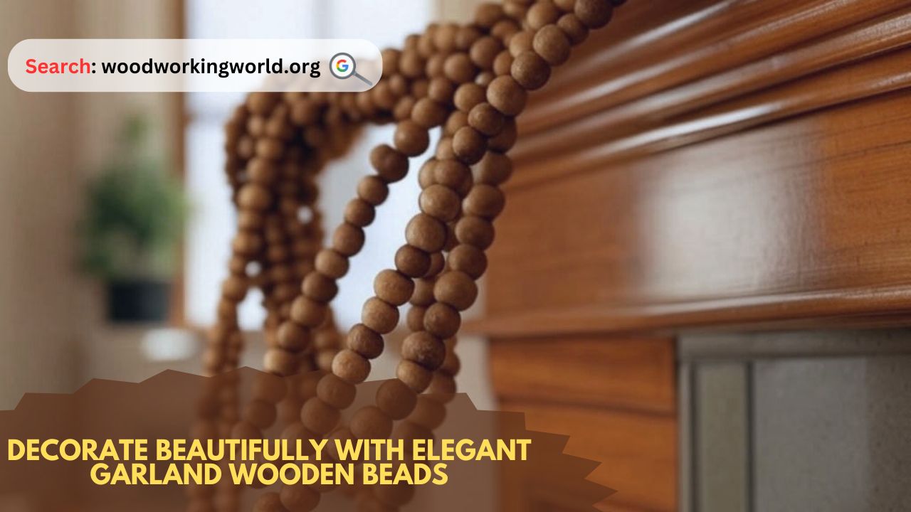 Decorate beautifully with elegant garland wooden beads