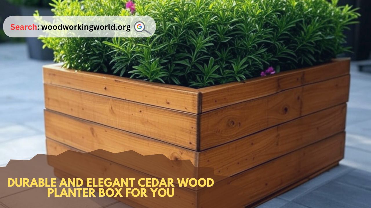 Durable and elegant cedar wood planter box for you