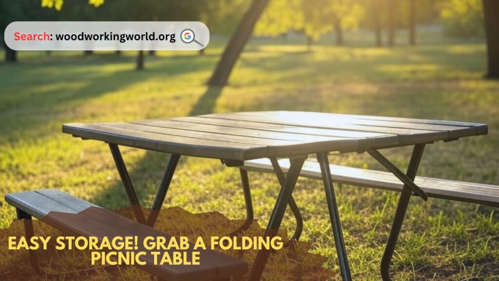 Easy Storage! Grab a Folding Picnic Table