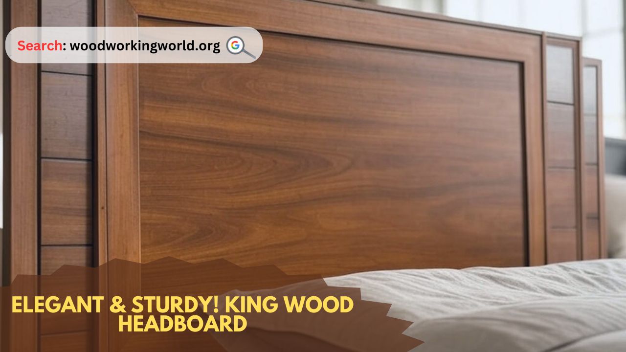 Elegant & Sturdy! King Wood Headboard