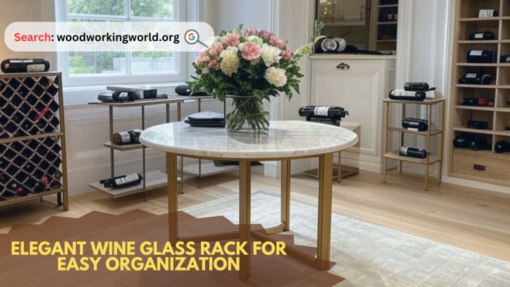 Elegant wine glass rack for easy organization