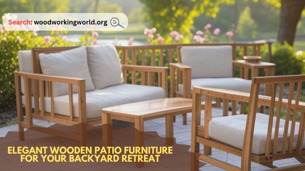 Elegant wooden patio furniture for your backyard retreat