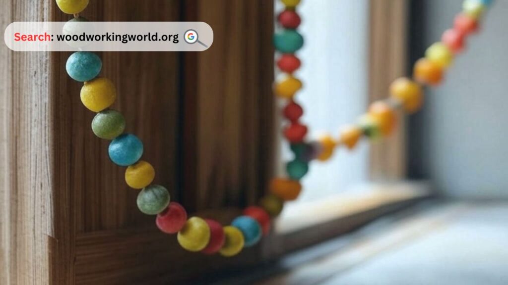 Elevate decor effortlessly with a stylish bead garland wood