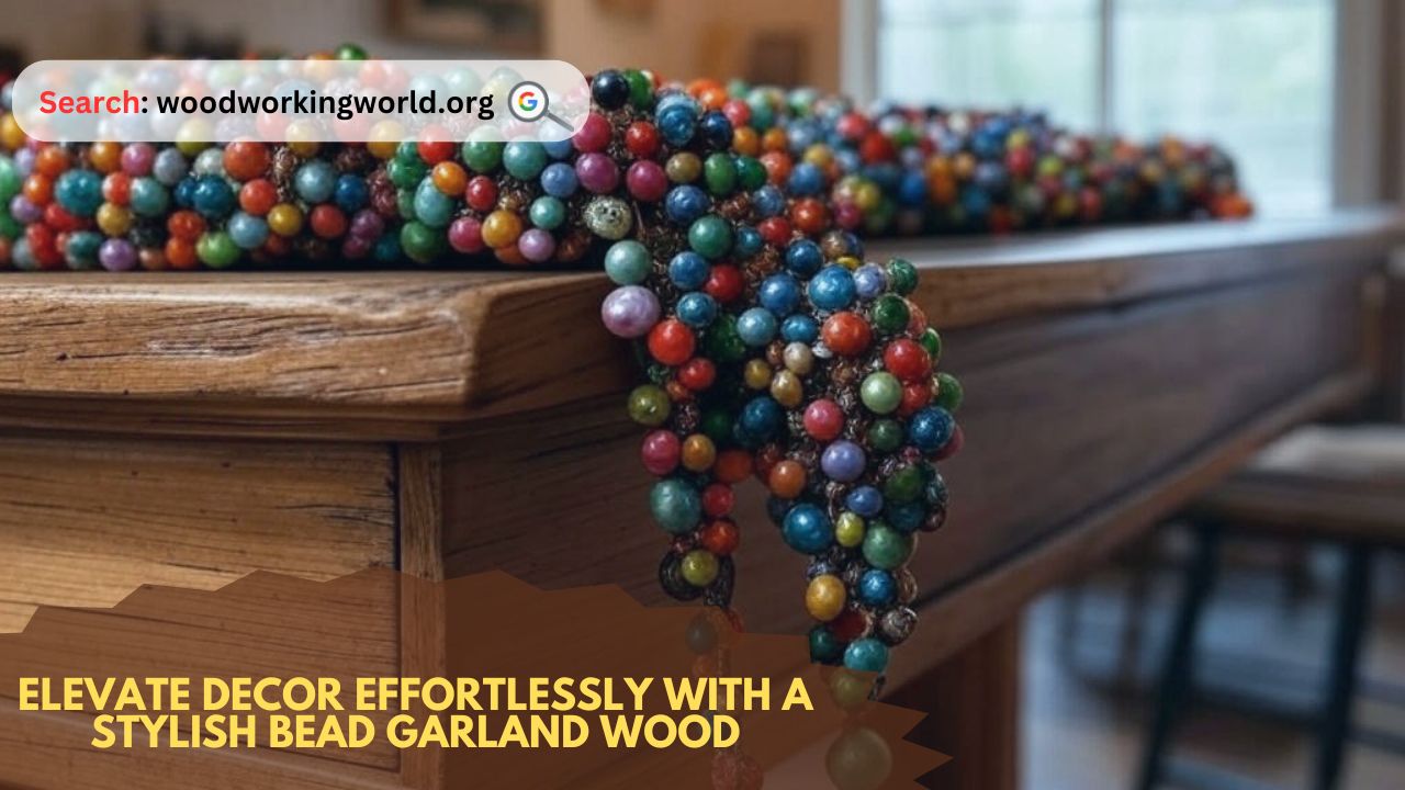 Elevate decor effortlessly with a stylish bead garland wood