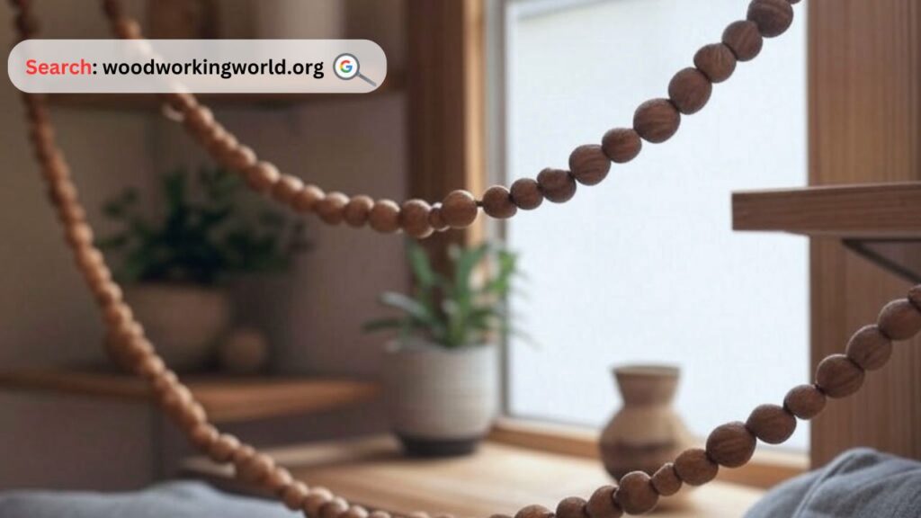 Enhance any space with a trendy bead wood garland