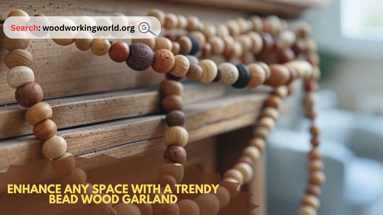 Enhance any space with a trendy bead wood garland