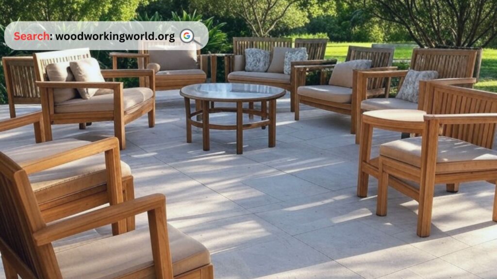 Enhance your outdoor space with beautiful wood patio furniture