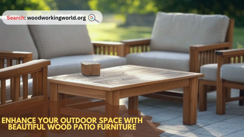 Enhance your outdoor space with beautiful wood patio furniture