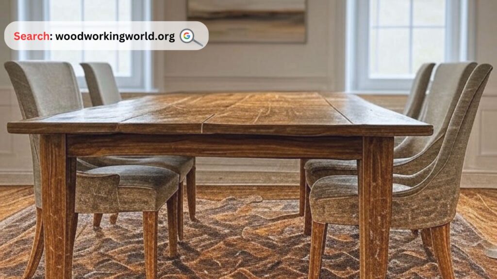 Gather around a timeless solid wood dining room table
