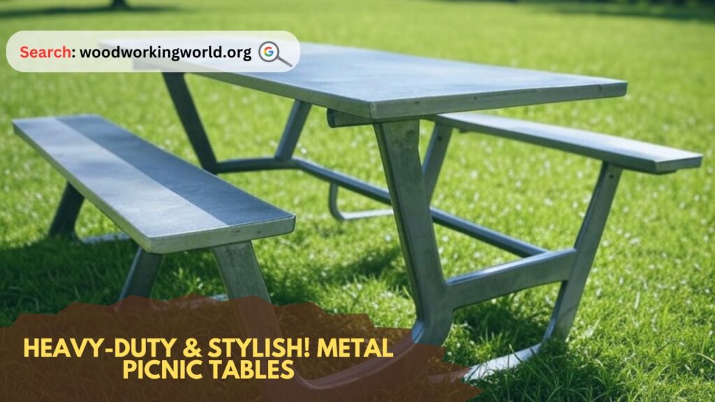 Heavy-Duty & Stylish! Metal Picnic Tables