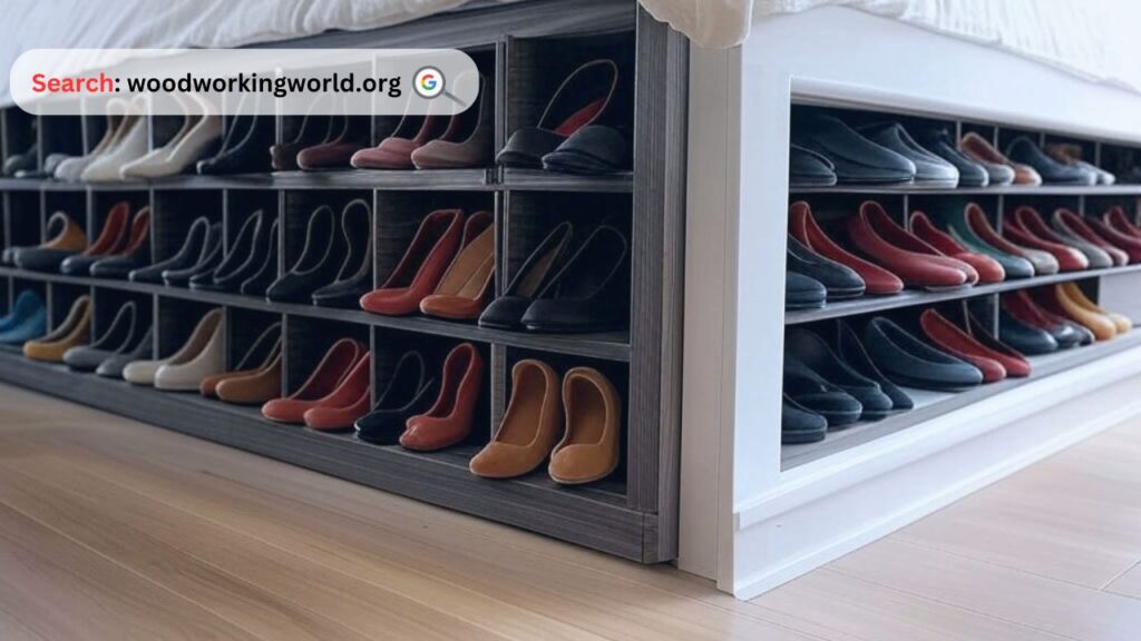 Hidden & Organized! Under bed Shoe Storage