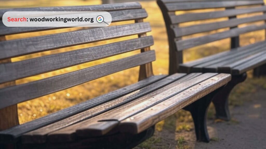 Long-lasting wooden benches for outdoor spaces
