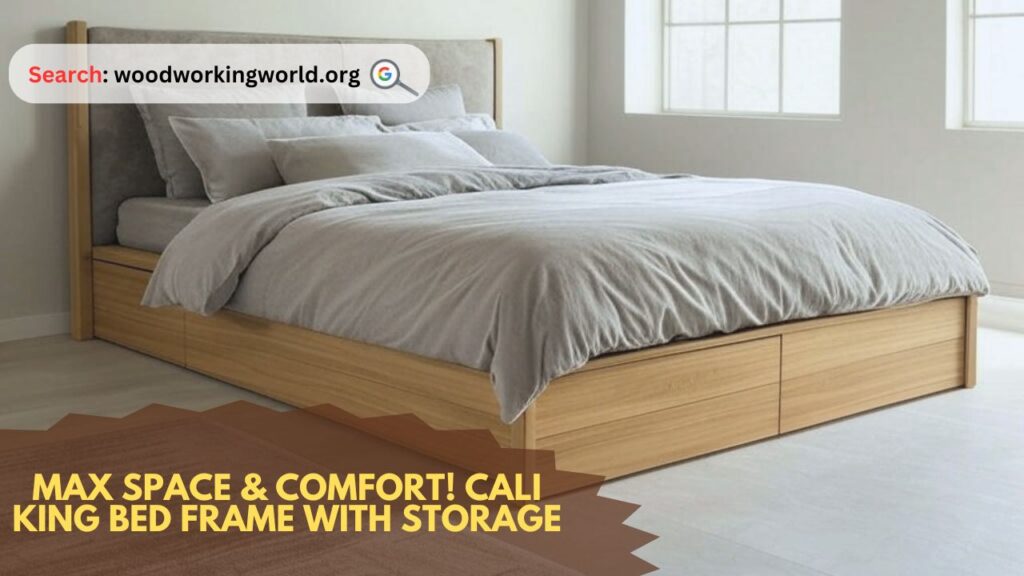 Max Space & Comfort! Cali King Bed Frame with Storage
