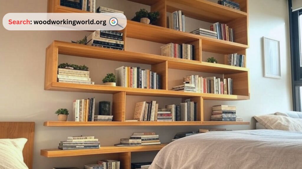 Maximize Space with Floating Shelves in Bedroom