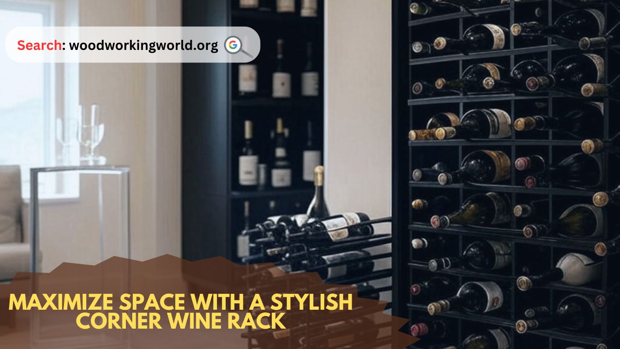 Maximize space with a stylish corner wine rack