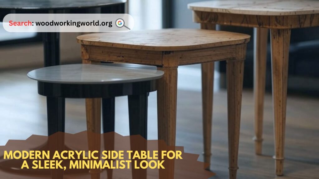 Modern acrylic side table for a sleek, minimalist look