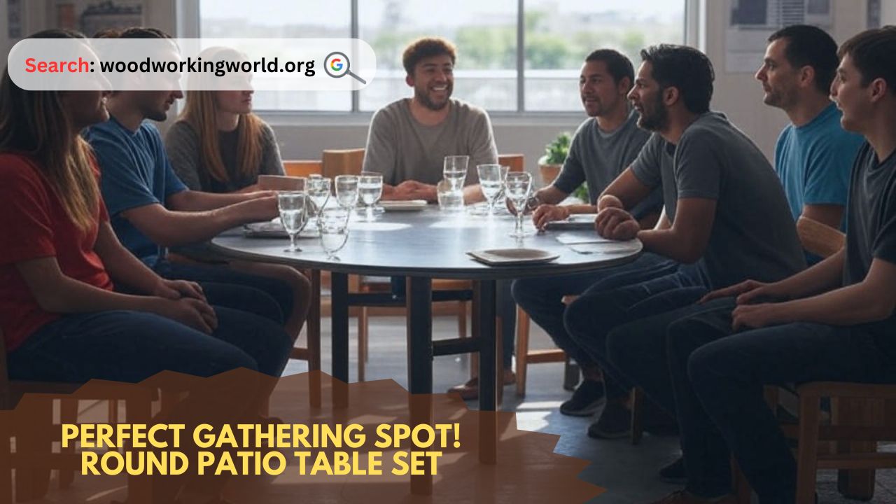 Perfect Gathering Spot! Round Patio Table Set