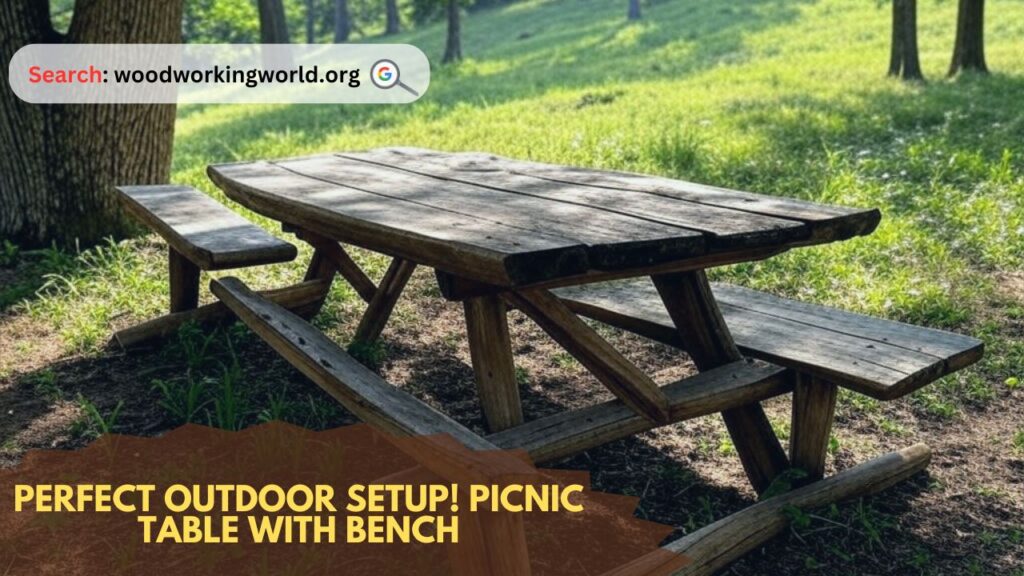 Perfect Outdoor Setup! Picnic Table with Bench