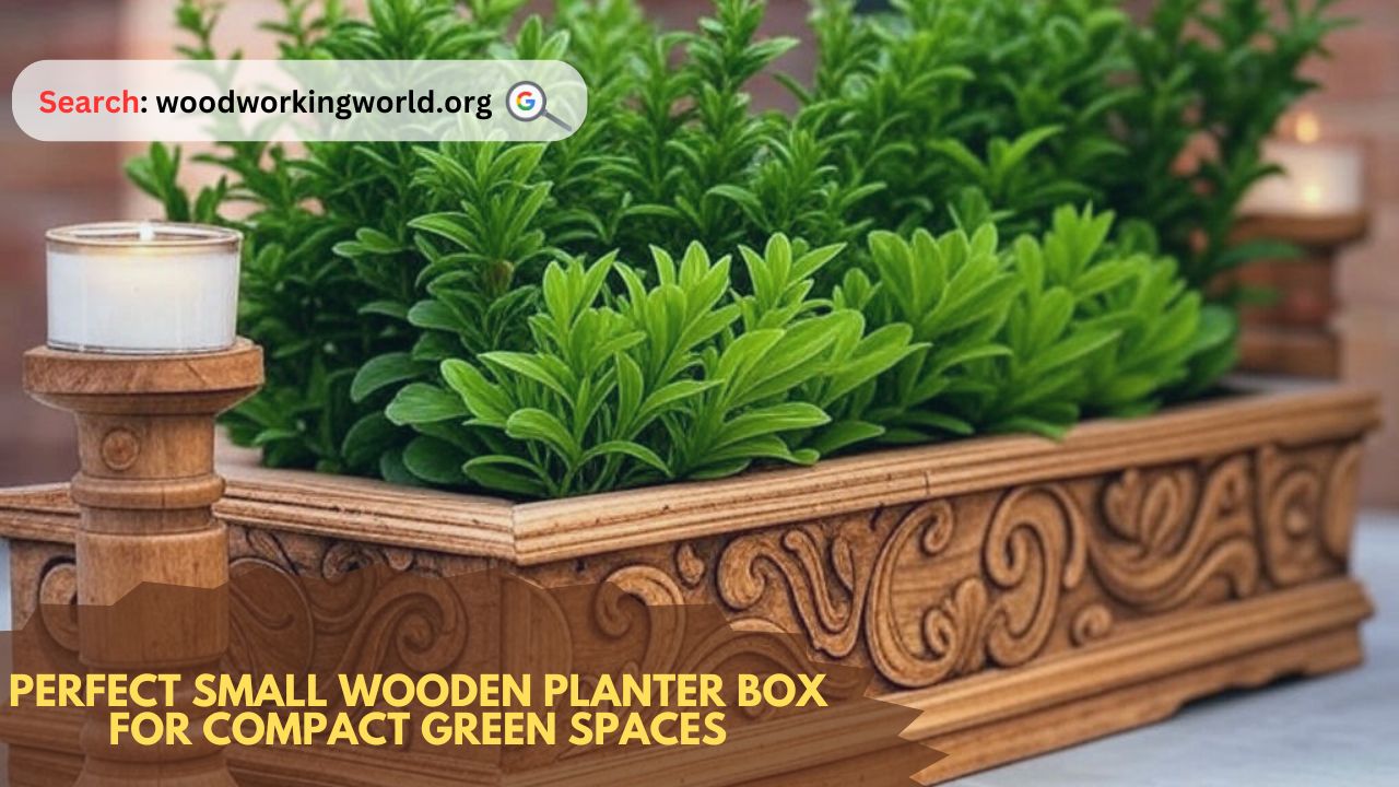 Perfect small wooden planter box for compact green spaces