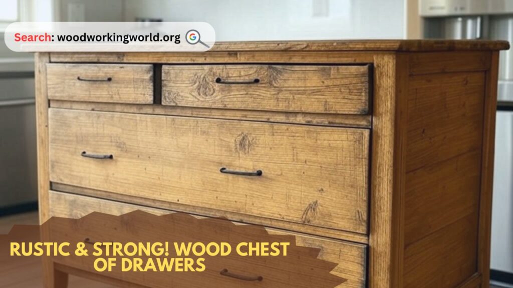 Rustic & Strong! Wood Chest of Drawers