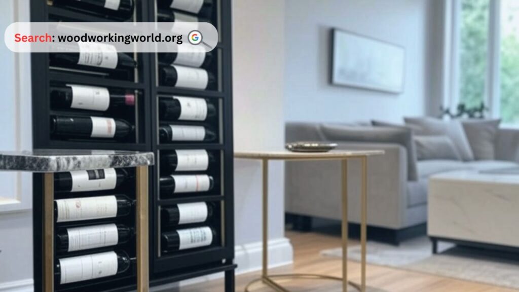 Save space with a sleek wall wine rack
